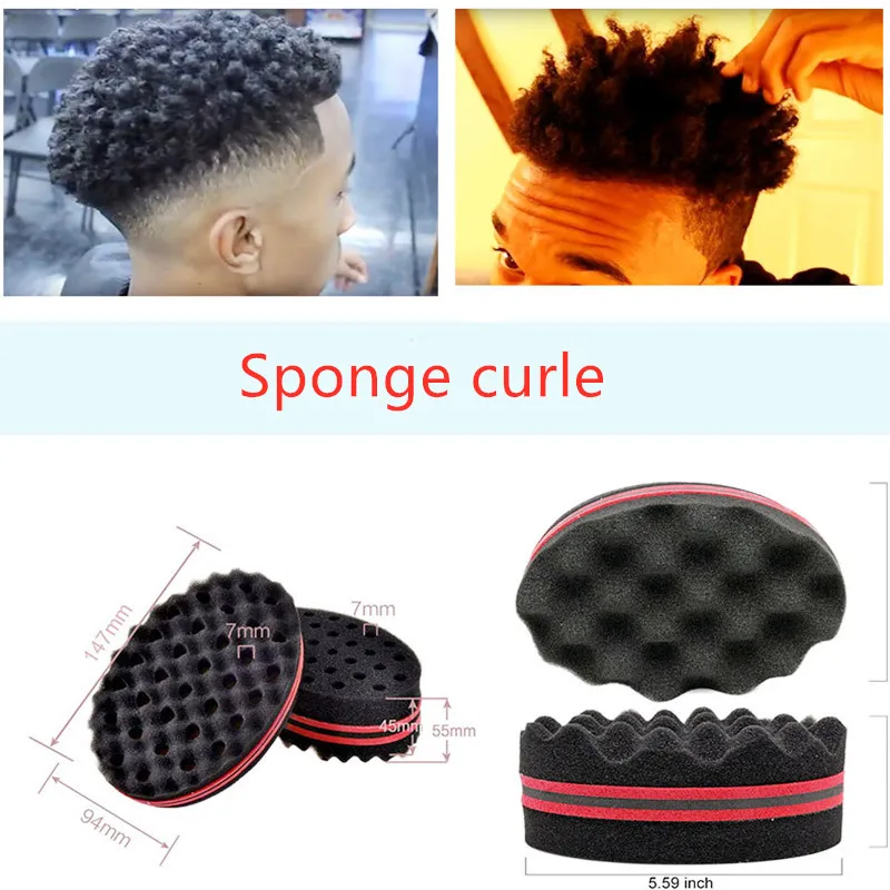

Double Sided wave-shaped Sponge Brushes Multi-holes Side Braid Twist Hair Curl Wave Hair Sponge Brush Hair Styling Tools