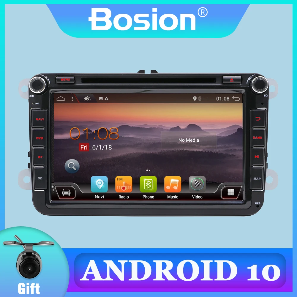 2 Din Android 10 автомобильный DVD GPS SWC WIFI USB SD BT для Volkswagen GOLF 5 6 POLO TOURAN EOS PASSAT CC TIGUAN SHARAN SCIROCCO
