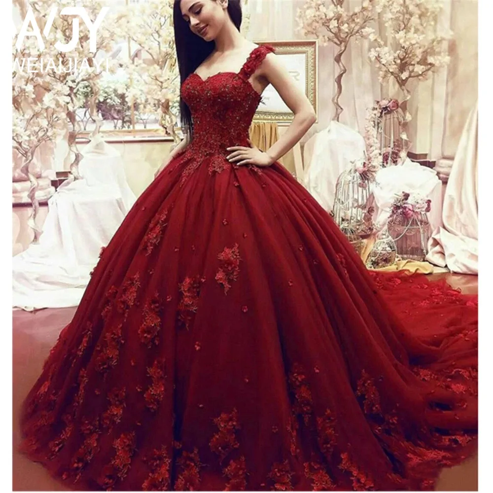 40      Vestido-De-Noiva-2020-Luxury-Red-Wedding-Dresses-Sweetheart-Lace-Applique-3D-Flowers-Bridal-Dresses-Chapel.jpg_Q90.jpg_ (1)