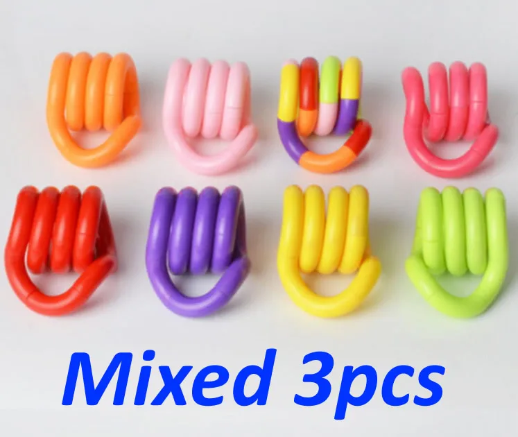 Mixed 3 шт. радужные сенсорные игрушки, вращающееся кольцо, декомпрессионная игрушка для взрослых и детей, антистрессовые игрушки для рождественских подарков XQ82s - Цвет: Mixed