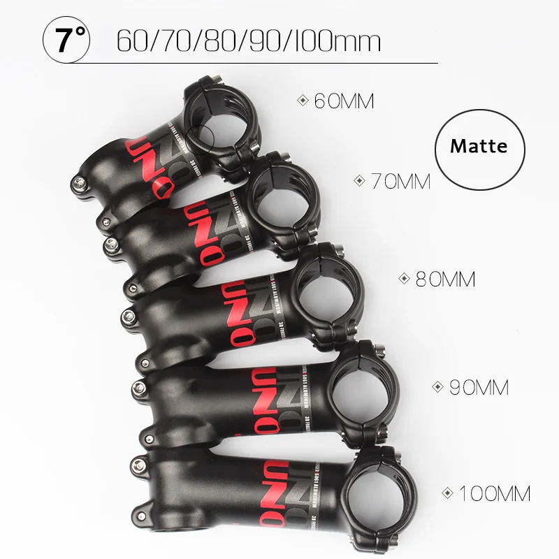 UNO MTB велосипедный вынос 7 17 градусов матовый 60/70/80/90/100/110/120/130 мм алюминиевая рукоятка из сплава зажим вынос руля для горного велосипеда