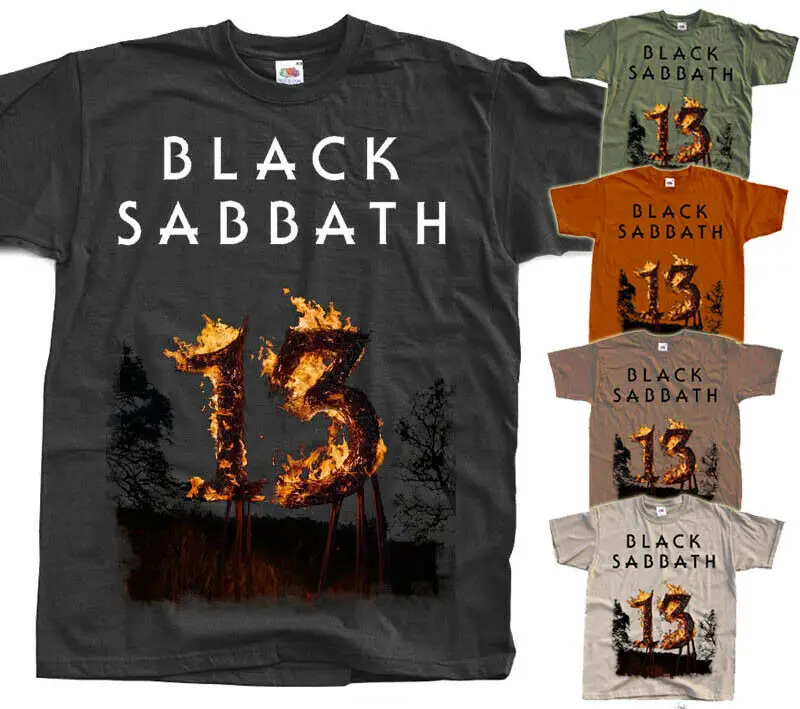 Black Sabbath 13 альбом Обложка футболка черный белый Оливер красный зеленый все |