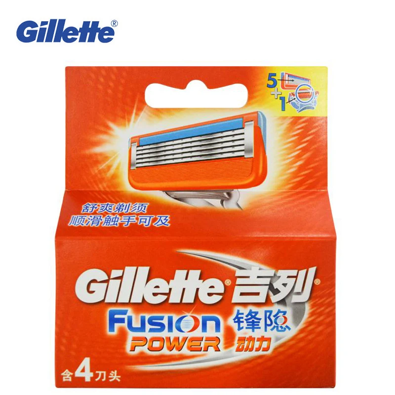 

Gillette Fusion Power Razor Blades Men 5 Layer Razor Blades Face Care Replacement Manual Blades 4/8 Pcs/box