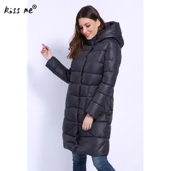 

Solid Mid-Long Hooded Outdoor Down Coat Women Camping Hiking Down Jacket Winter Thermal Windproof Warm Coat Cotton Clothes