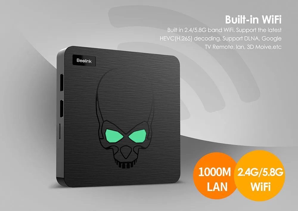 ТВ-приставка Beelink GT-King Android 9,0 Amlogic S922X GT King 4G DDR4 64G EMMC Smart tv BOX 2,4G/5G Dual wifi 1000M LAN 4K консоль