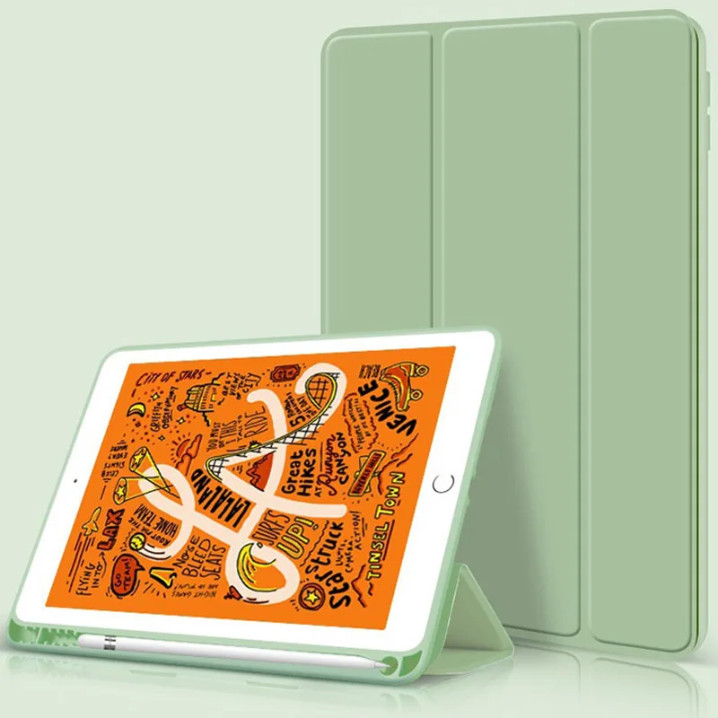 

Case for IPad 7th 8th 10.2 with Pencil Holder Secure Magnetic Smart Cove for IPad Pro 11 12.9 Smart Soft Case Air 3 2 1 Mini 4 5