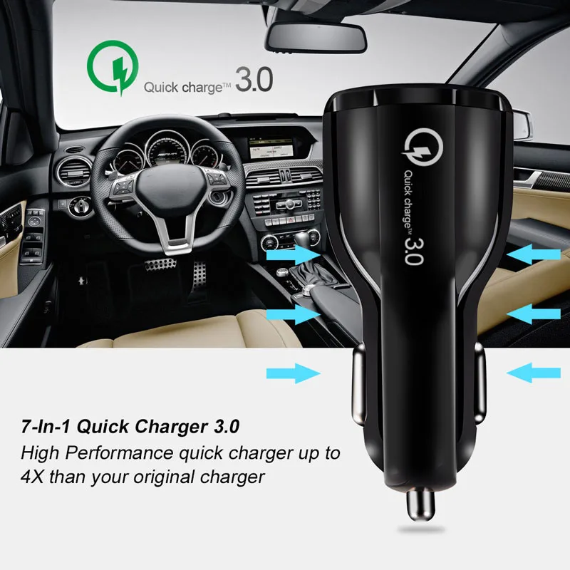 Автомобильное USB зарядное устройство 2 порта быстрое автомобильное для Mitsubishi motors