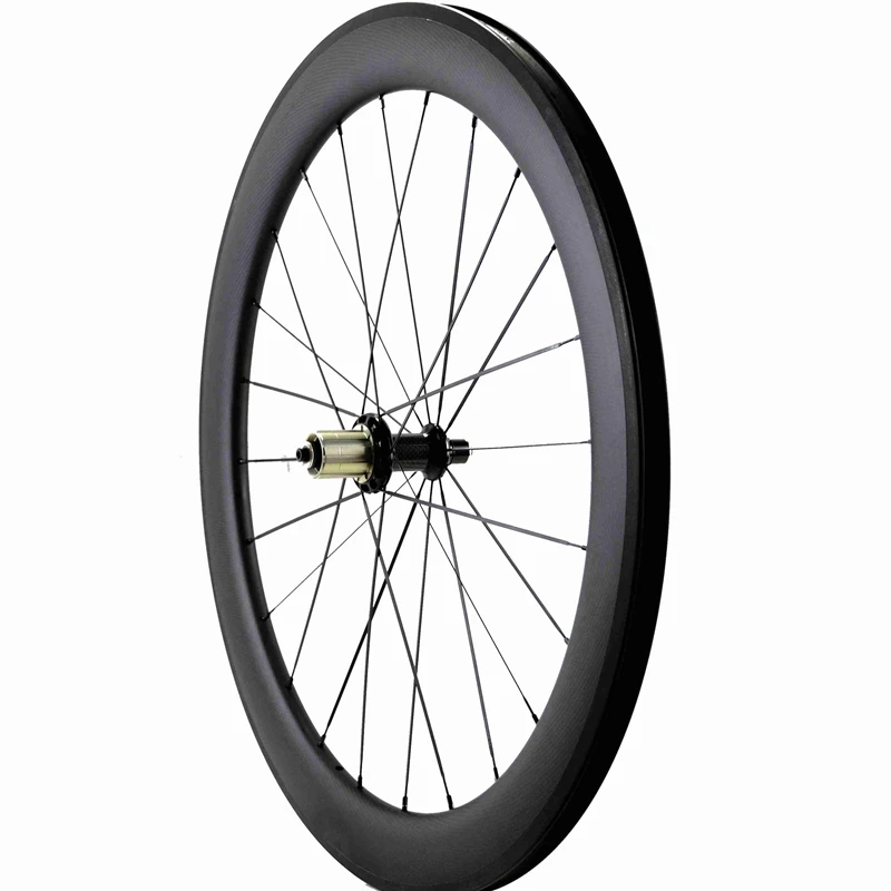 Customized carbon wheels new 60mm with Powerway R36 hubs 700c width 25mm rims clincher tubular wheels for Road Bike