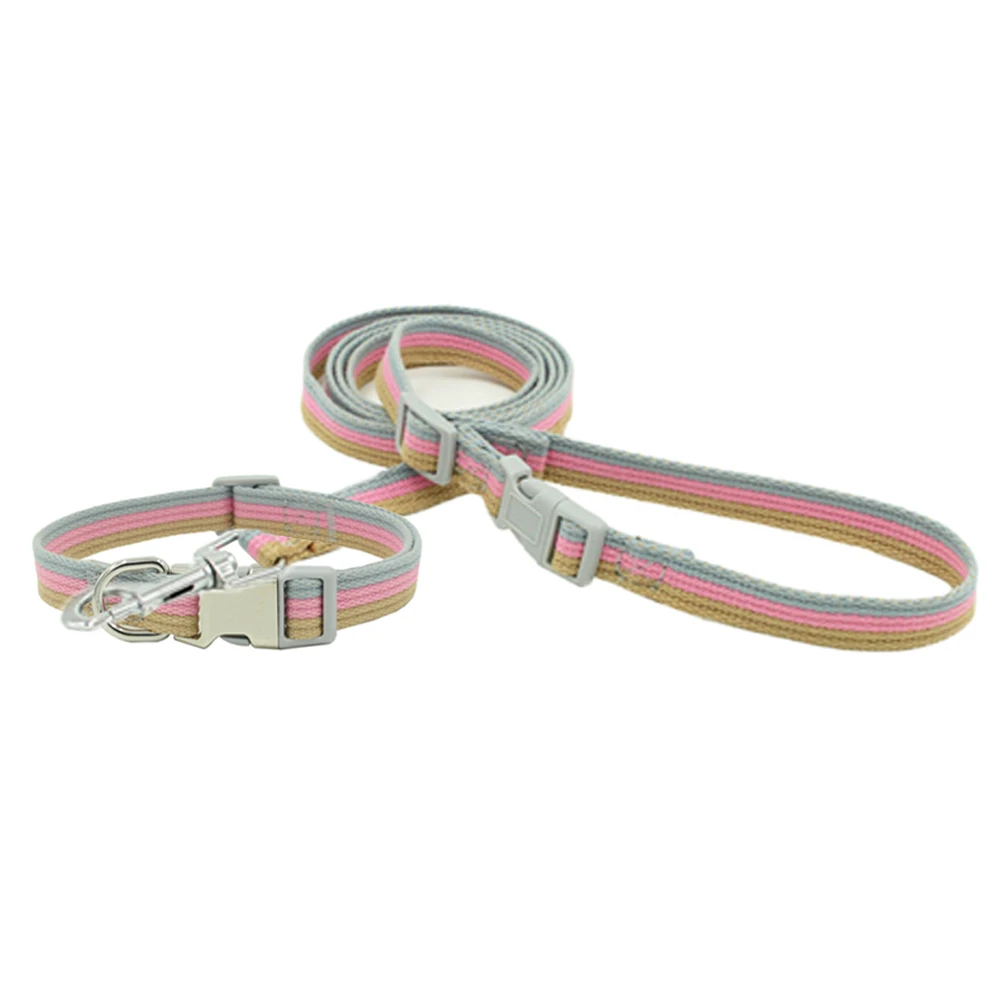 

Thick Canvas Dog Cat Leash Collar Adjustable Bust Puppy Collars and Lead Set Doggie Tracking leash Small Medium Large Pet Collar