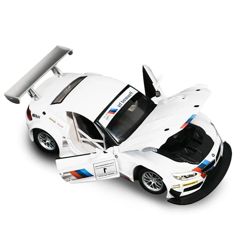 Модель спортивного автомобиля BMWZ4 GT3 из сплава модель DTM гоночного со звуком и