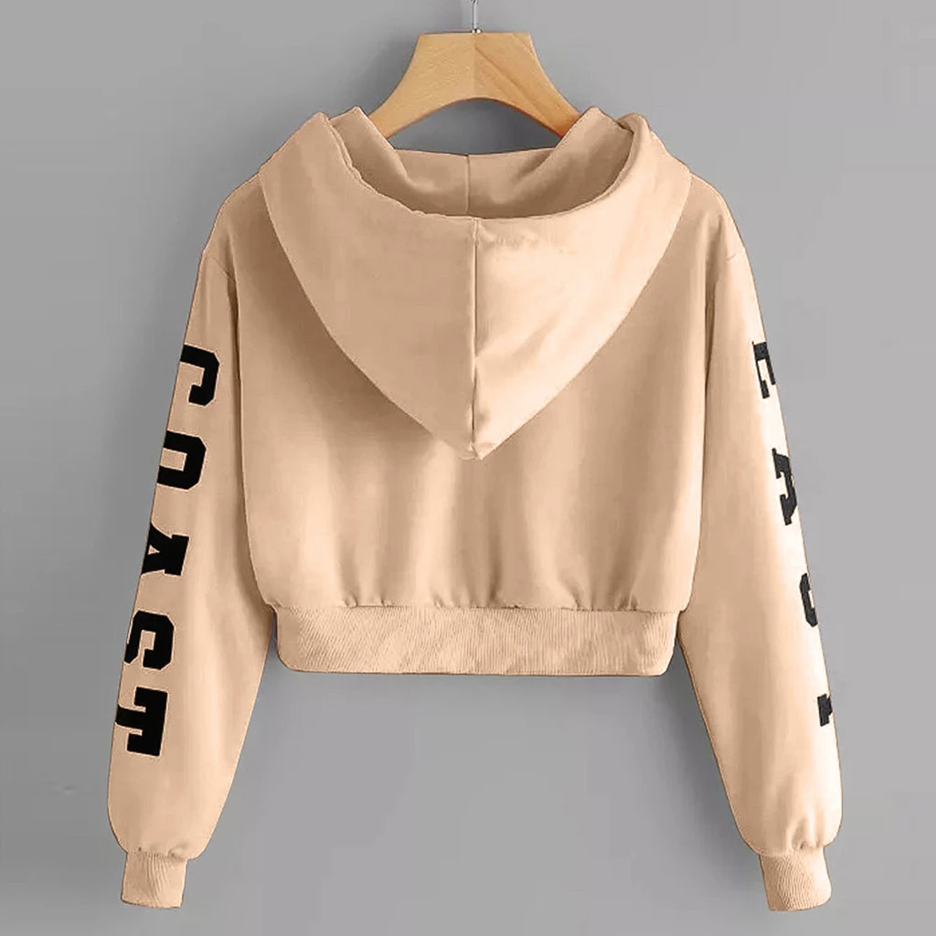 Womens Streetwear Autumn Letters Long Sleeve Hoodie Sweatshirt Spring Hoodies Female Winter Sweatshirts Girl Ladies 809