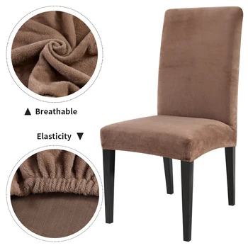 

1/2/4pcs Solid Color Chair Cover Spandex Stretch Slipcovers Chair Protection Covers For Dining Room Kitchen Wedding Banquet