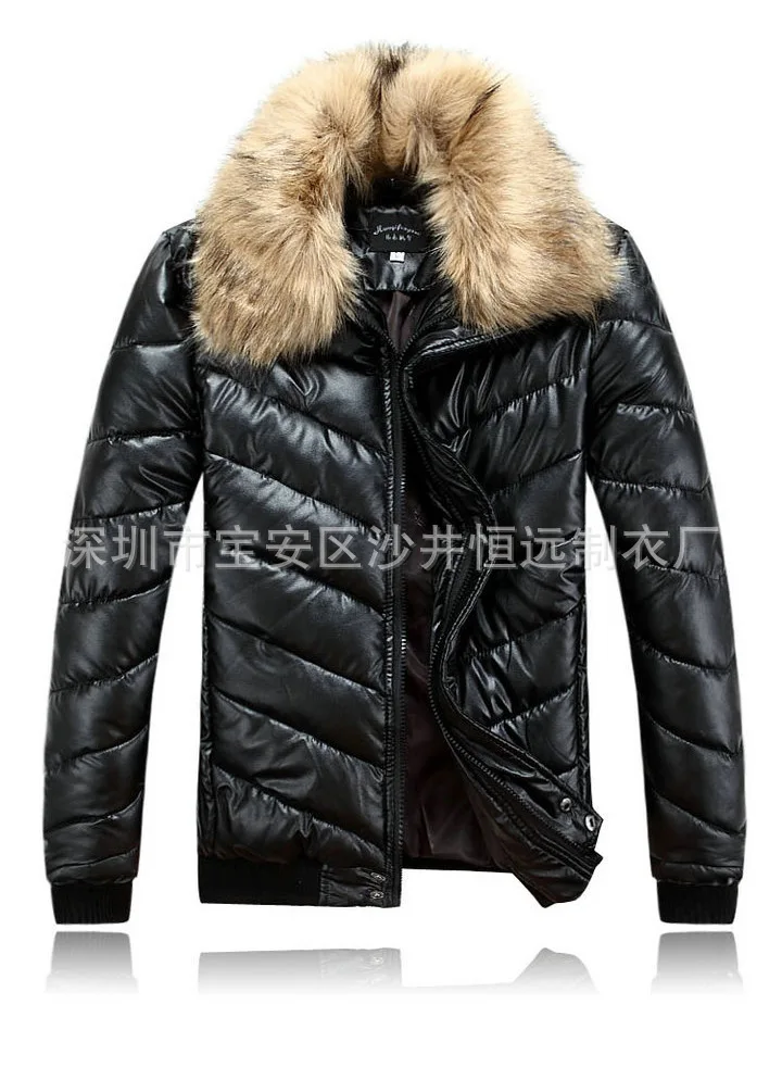 Stock Men's Cotton-padded Jacket Stand Collar Slim Fit Korean-style Fashion MEN'S Coat Cotton-padded Clothes Warm Male Padded