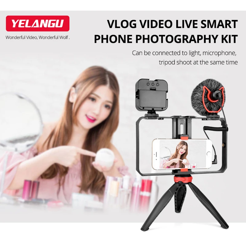 PC02 смартфон видео Rig Grip Filmmaking Case телефон стабилизатор ручка штатив крепление для