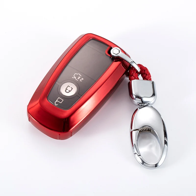 

Soft TPU Car Silicone key chain Styling For Ford Fiesta Focus 2 3 4 MK3 MK4 Mondeo Ecosport Kuga Focus ST practical High quality