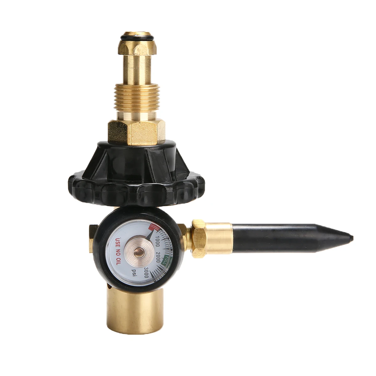 Helium Latex Balloon Air Inflator Regulator with Pressure Gauge for G5/8 Tank Valves 3000PSI Pressure Reducer