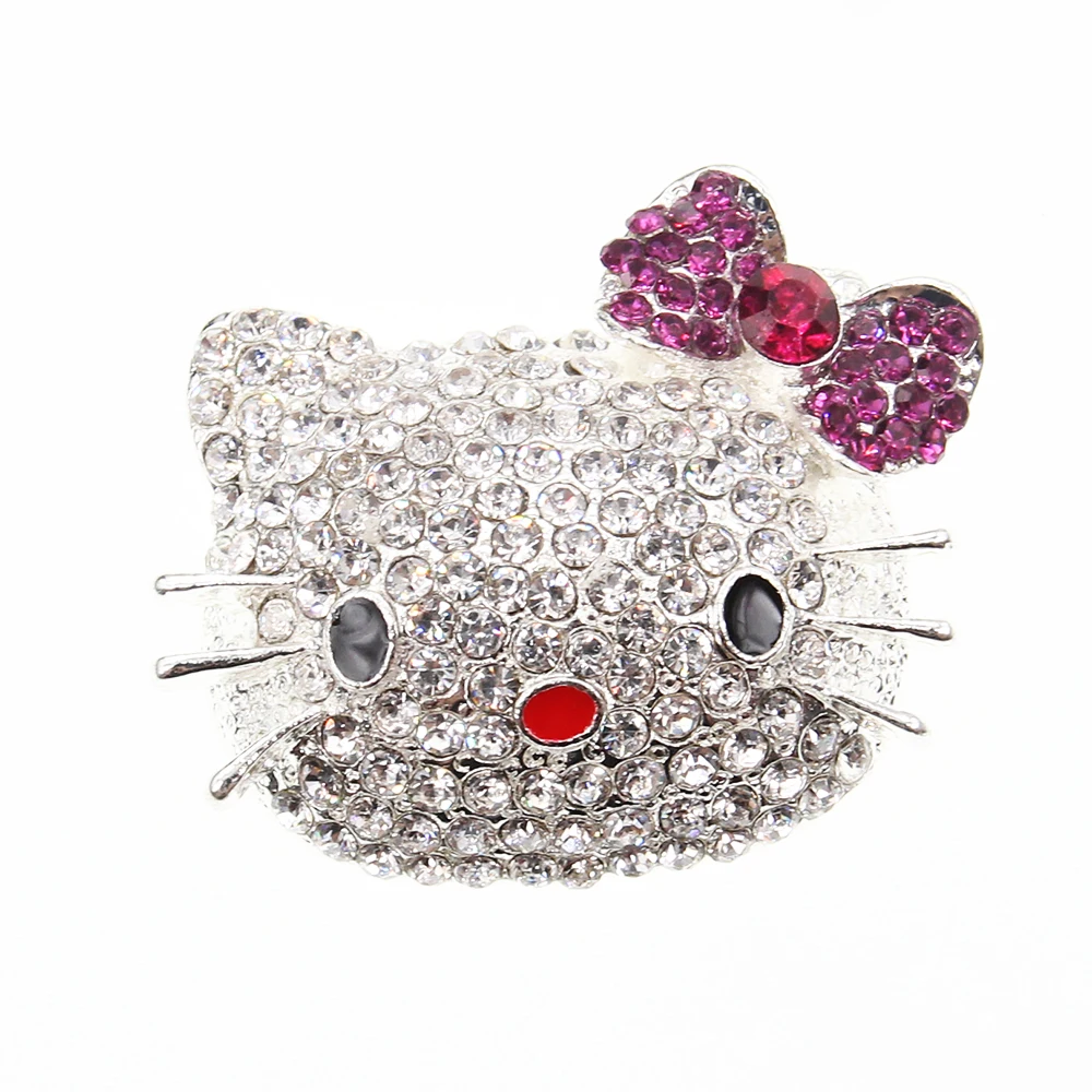 100 шт Hello Kitty со стразами Подвески с «искрящимися» поверхностями для подарка/вечерние/diy ожерелье