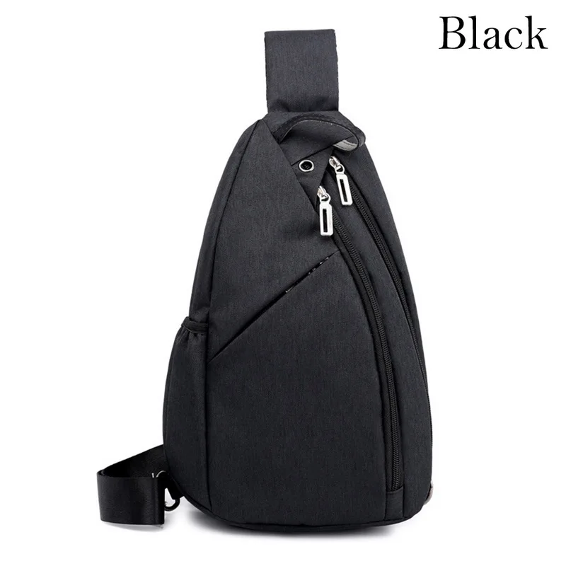 Новинка, унисекс, нагрудные сумки, повседневная Сумочка для наушников, нейлоновые поясные сумки, сумка-мессенджер, повседневная простая сумка для подростков - Цвет: Черный