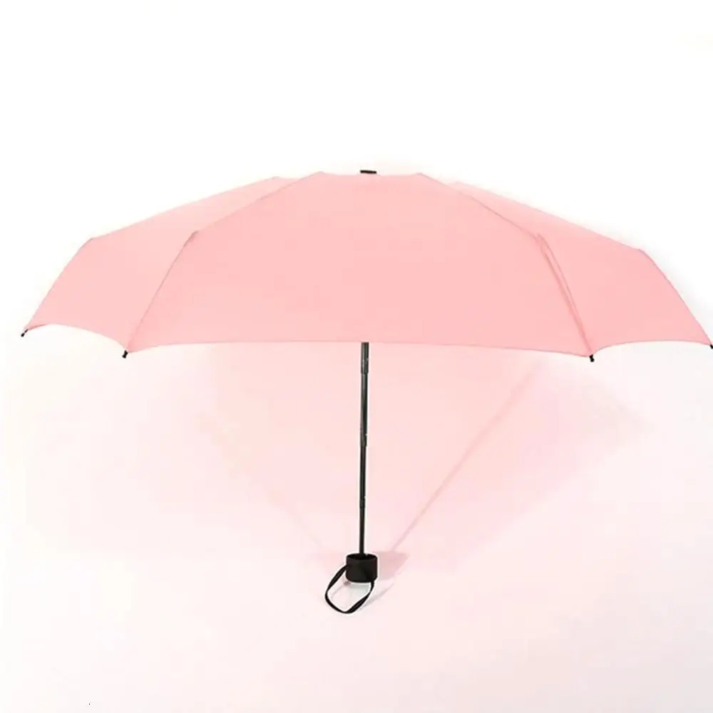 Pink Карманный мини-зонтик для женщин, Ультрафиолетовый Зонтик для девочек, водонепроницаемый портативный Сверхлегкий дорожный Зонт от дождя и солнца - Цвет: Pink