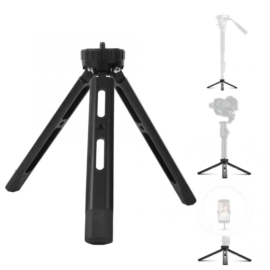camera tripod Aluminium Alloy Mini Desktop Tripod Adjustable 1/4