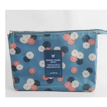 

Multifunction Makeup Cosmetic Bag Case Waterproof Toiletry Pouch Storage Bag Tiny Things Travel Hand BagSapphire Flowers