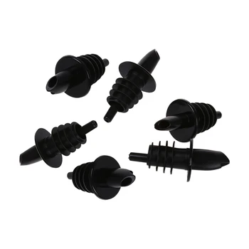 

6Pcs Plastic Free Flow Liquor Spirit Bottle Pourer Bar Wine Cocktail Drinks