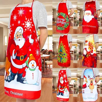 

Christmas Elements Apron Kitchen Cooking Accesory Unisex Xmas Party Decors _WK