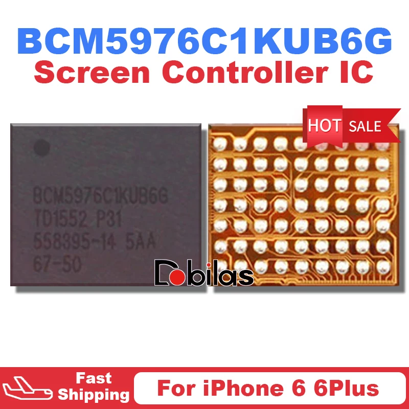 

5Pcs BCM5976C1KUB6G BCM5976 For iPhone 6 6Plus 6G Screen Controller IC BGA White Driver Touch IC Chip Replacement Parts Chipset