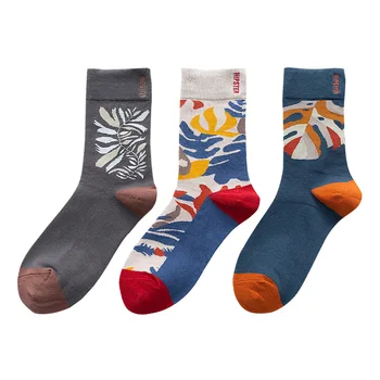 

Autumn and Winter Socks Retro Literary Abstract Oil Painting Art Sock Virgin Figure Shouting Cotton Socks Q1656
