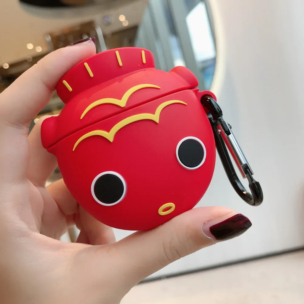 FORTUNE 3D Мягкий силиконовый чехол LUCKY cryprinus carpiod FISH Airpods милый подарок для Apple Airpods2 Bluetooth наушники чехол