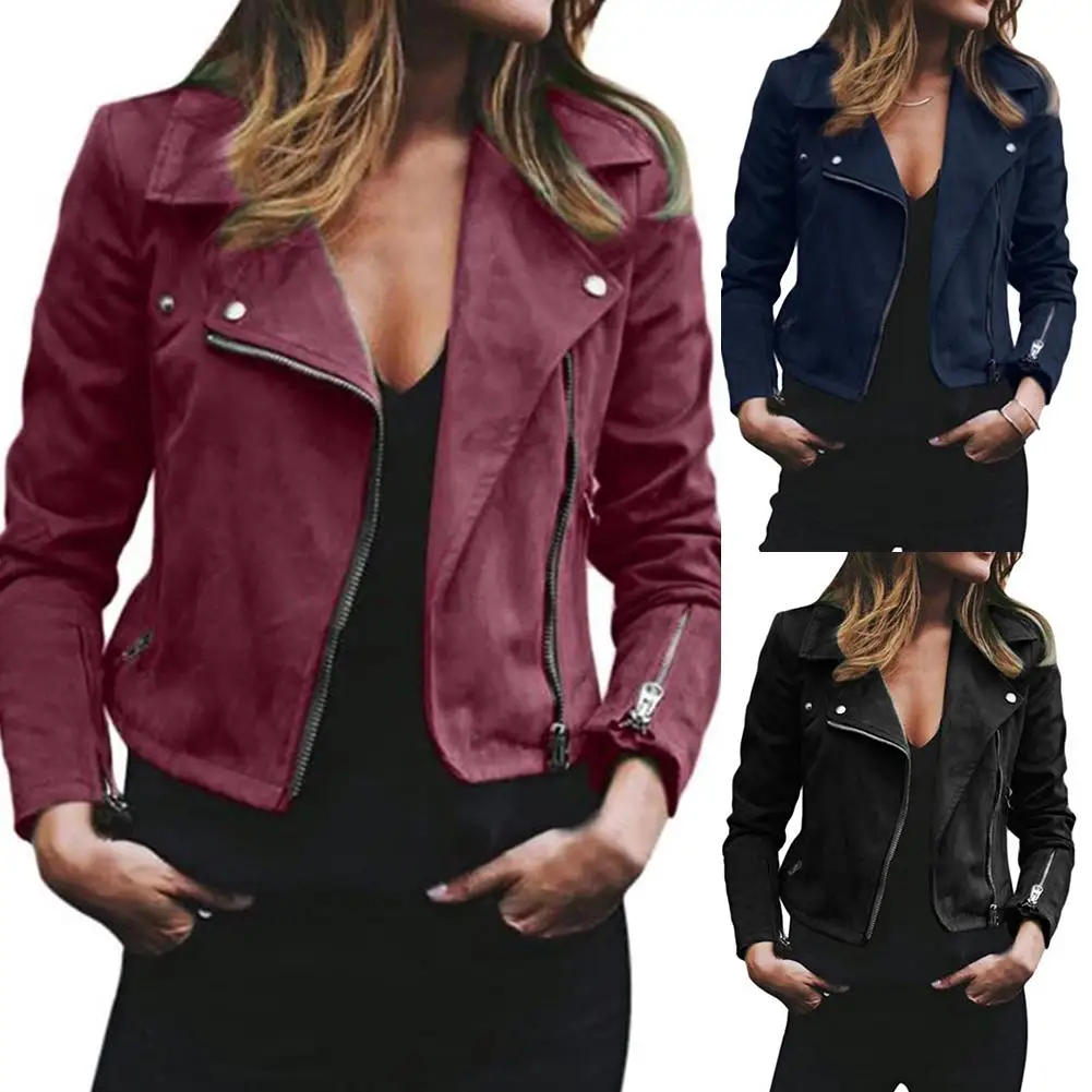 Женская Классическая куртка размера плюс Jacket короткая куртка-бомбер плотная