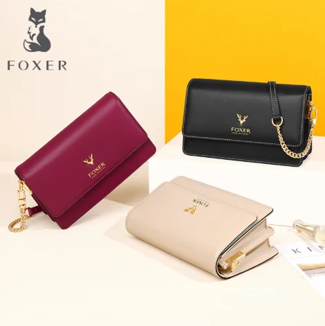 FOXER женская сумка через плечо с клапаном, Мультяшные рога, модные женские сумки через плечо, роскошная женская сумка-мессенджер, подарок ко Дню Святого Валентина