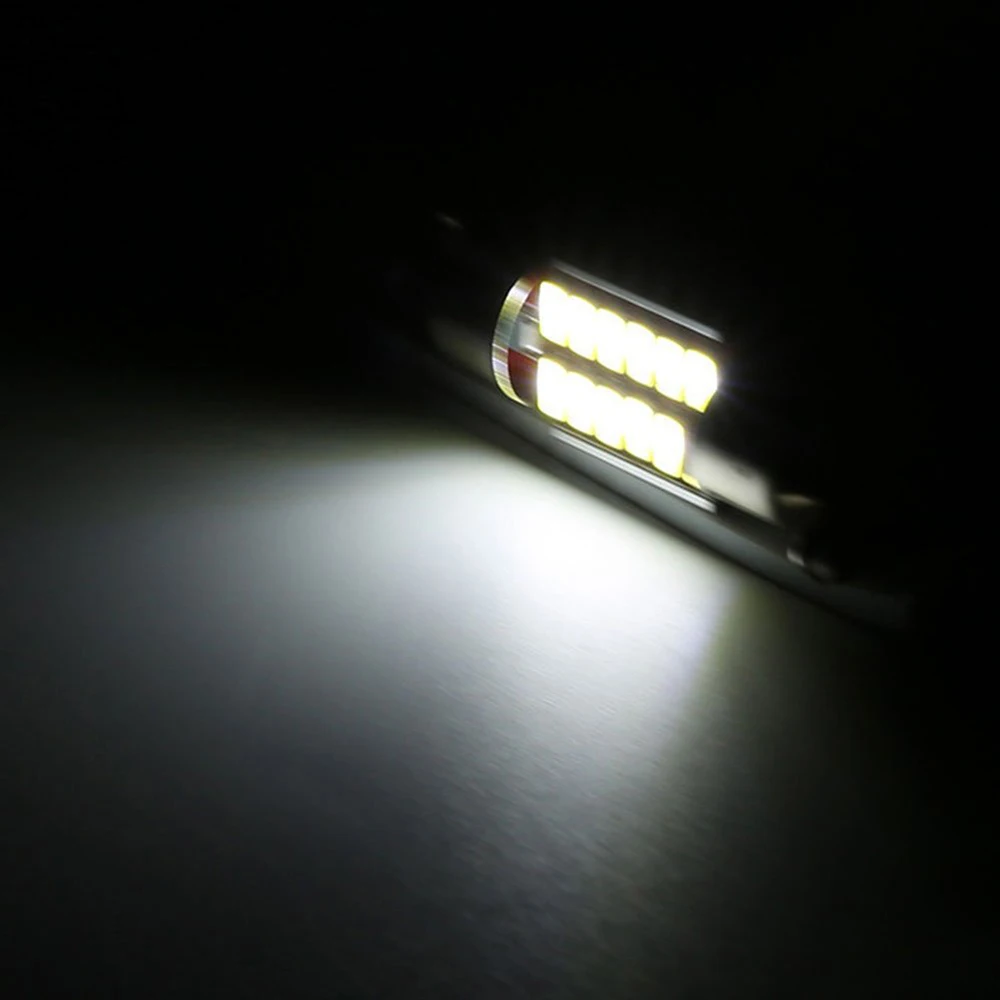 4 шт. декодирующий светильник для чтения 6500K 31 мм 12SMD 4014 светодиодный двойной наконечник белый без ошибок фестон автомобильные купольные огни