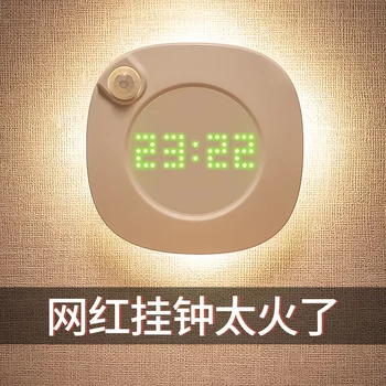 

Simple Office Wall Clock Modern Design Silent Novelty Digital Wall Clock Creative Electronic Zegar Scienny Home Decor ZB50WC