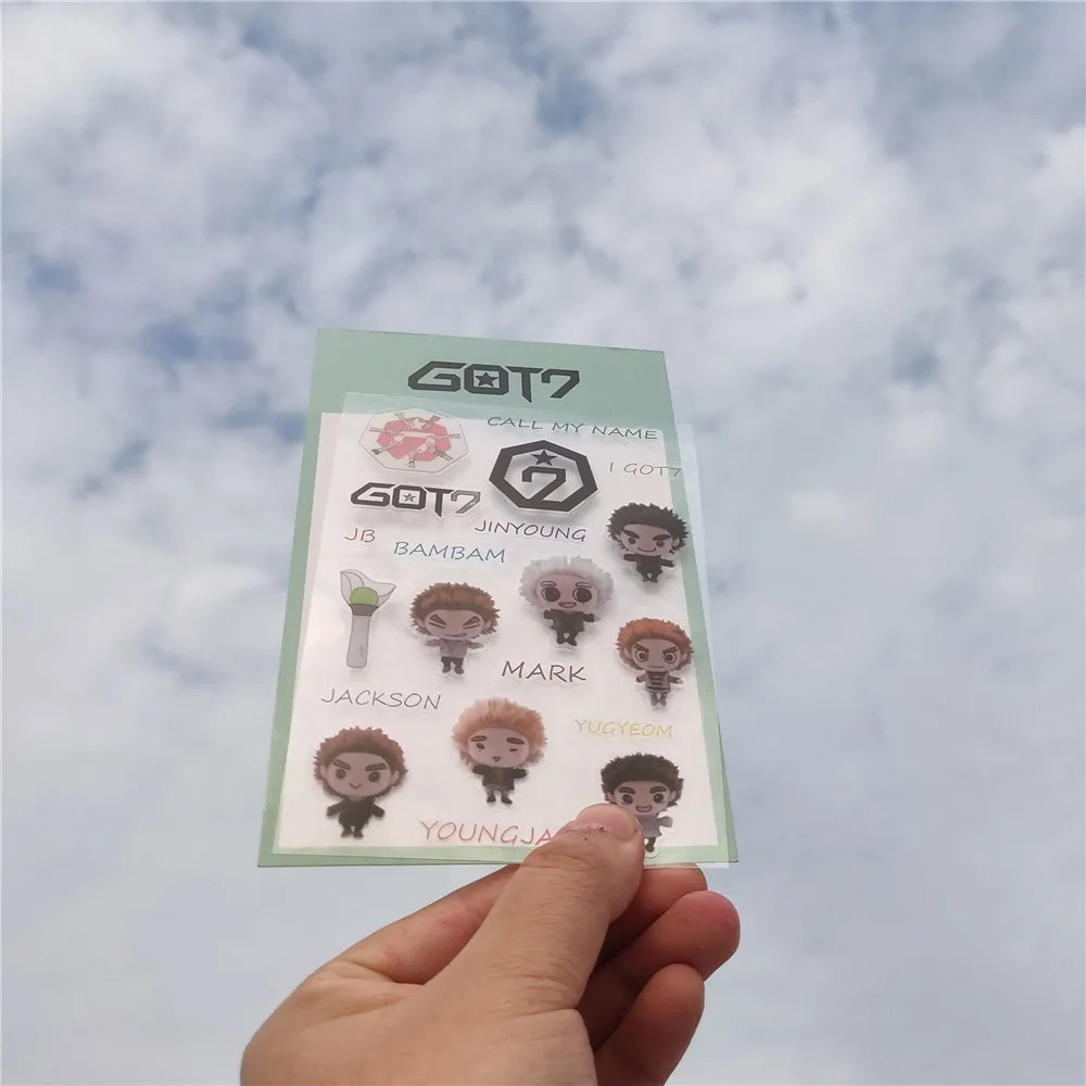 KPOP EXO X1 BLACKPINK GOT7 X ONE hair sticker студенческие прозрачные наклейки с персонажами из мультфильмов скрапбук Stickey Paste канцелярские товары Новые метки
