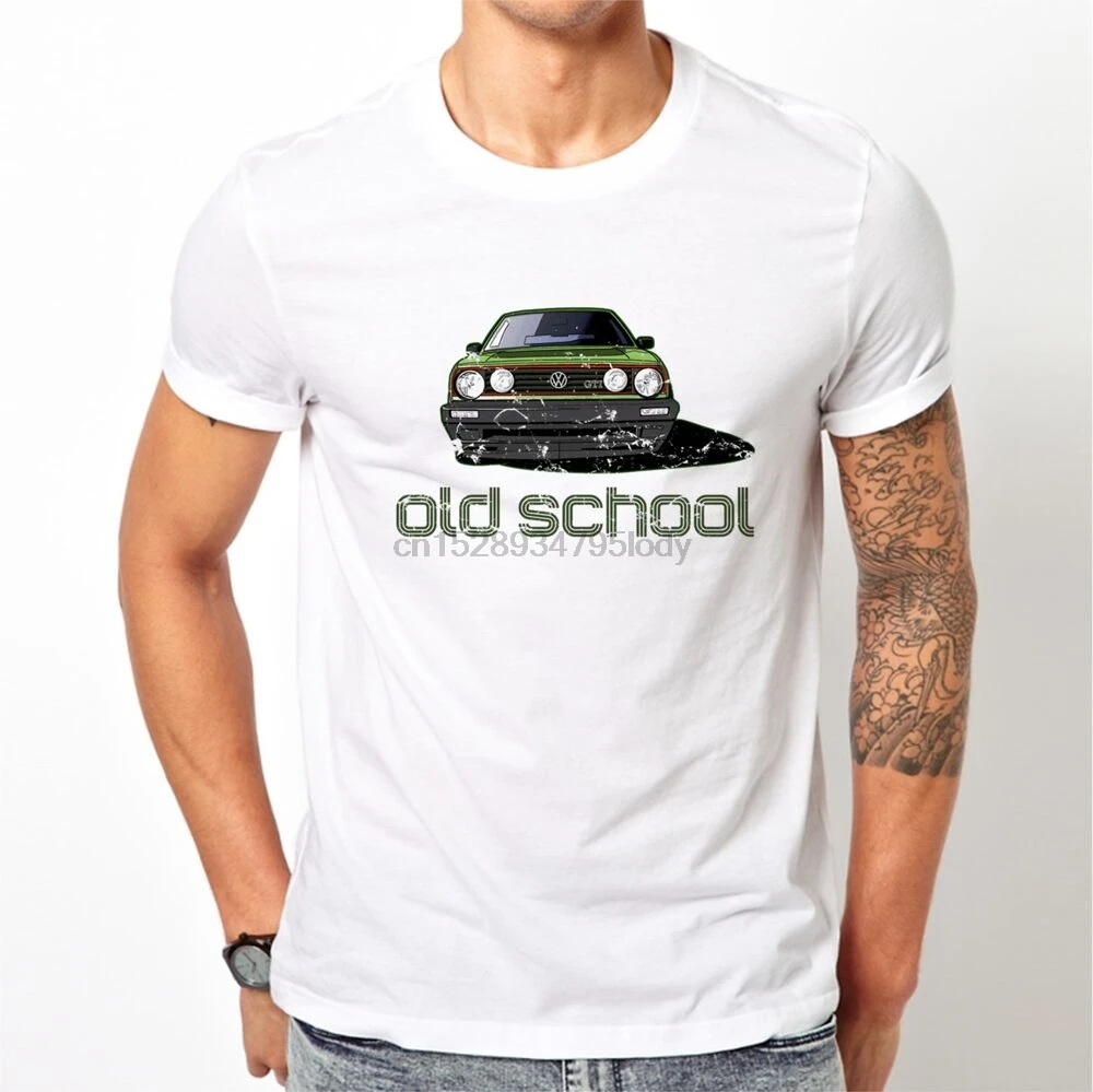 Автомобильная футболка Golf Gti Mk2 Vw Art Classic Volkswagen Gift Mk1 винтажный Ретро хит | Мужская