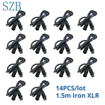

DMX Cable 1.5m/5ft length 3-pin Signal Iron XLR Connection DMX512 Stage Light DMX Cable Male to Female 14pcs/lot/SZB-AC022