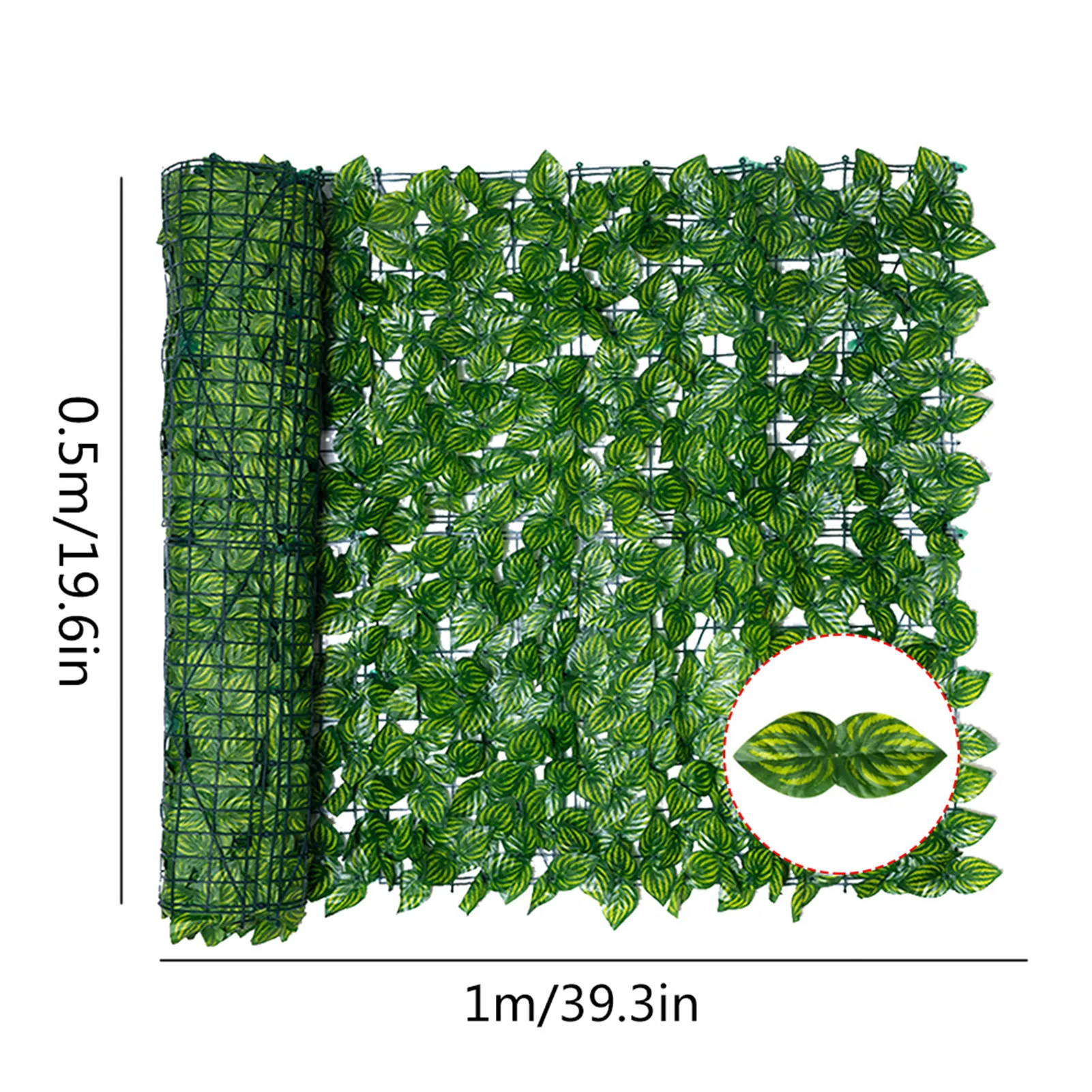 Artificial Leaf Privacy Fence Roll UV Fade Protected Rot Proof Plastic Hedging Wall Landscaping Outdoor Garden Decoration