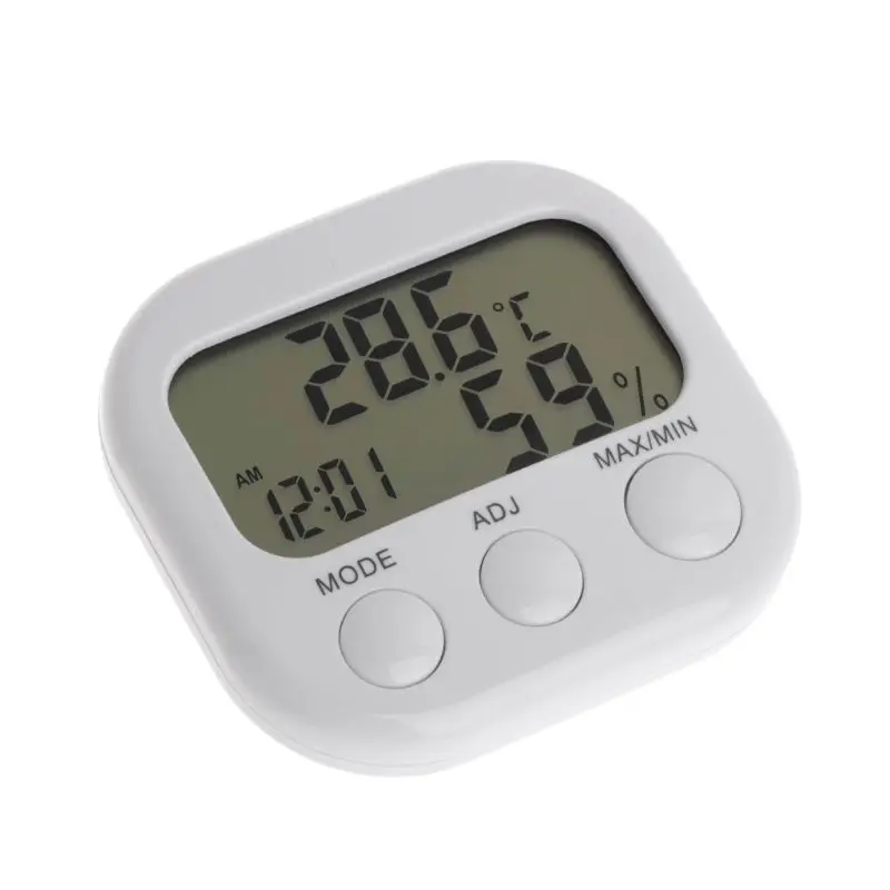 Цифровой ЖК-термометр измеритель влажности гигрометр макс мин температура воздуха часы L69A