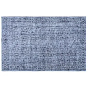 

Handmade Blue Vintage Overdyed Turkish Area Rug 188x284 Cm-6'2''X9'4''