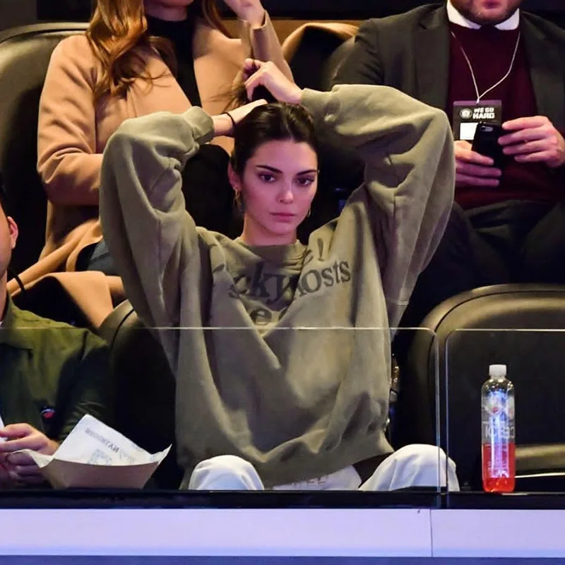 Женская уличная толстовка с буквенным принтом, толстовки Kendall Jenner Same, толстовка с капюшоном, свободные топы с капюшоном и длинным рукавом, пуловеры