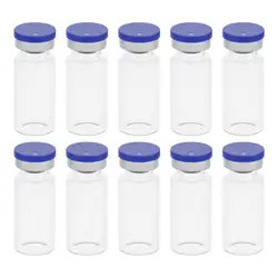 Lot de 100 flacons en verre Transparent de 10ml, flacon d'échantillon avec couvercle 