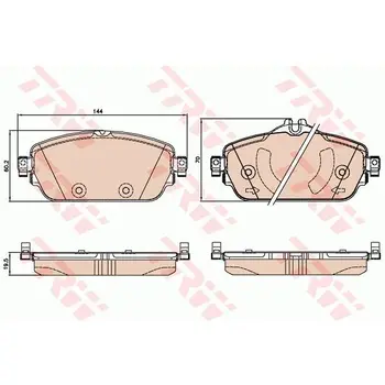 

Disc pads front MB W205 C180 1.6-2.0/2.2CDI 14 TRW GDB2070