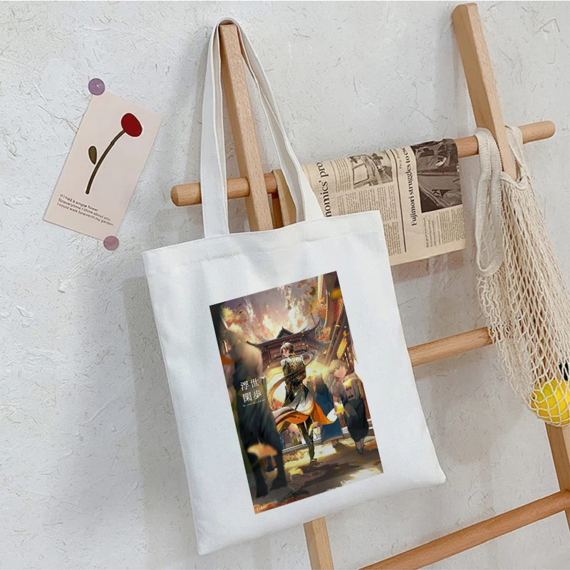 Japanese Women Bag Genshin Impact Cartoon Vintage Canvas Bag Fashion Harajuku Shopper bag Large Capacity Y2K women Shoulder Bags 