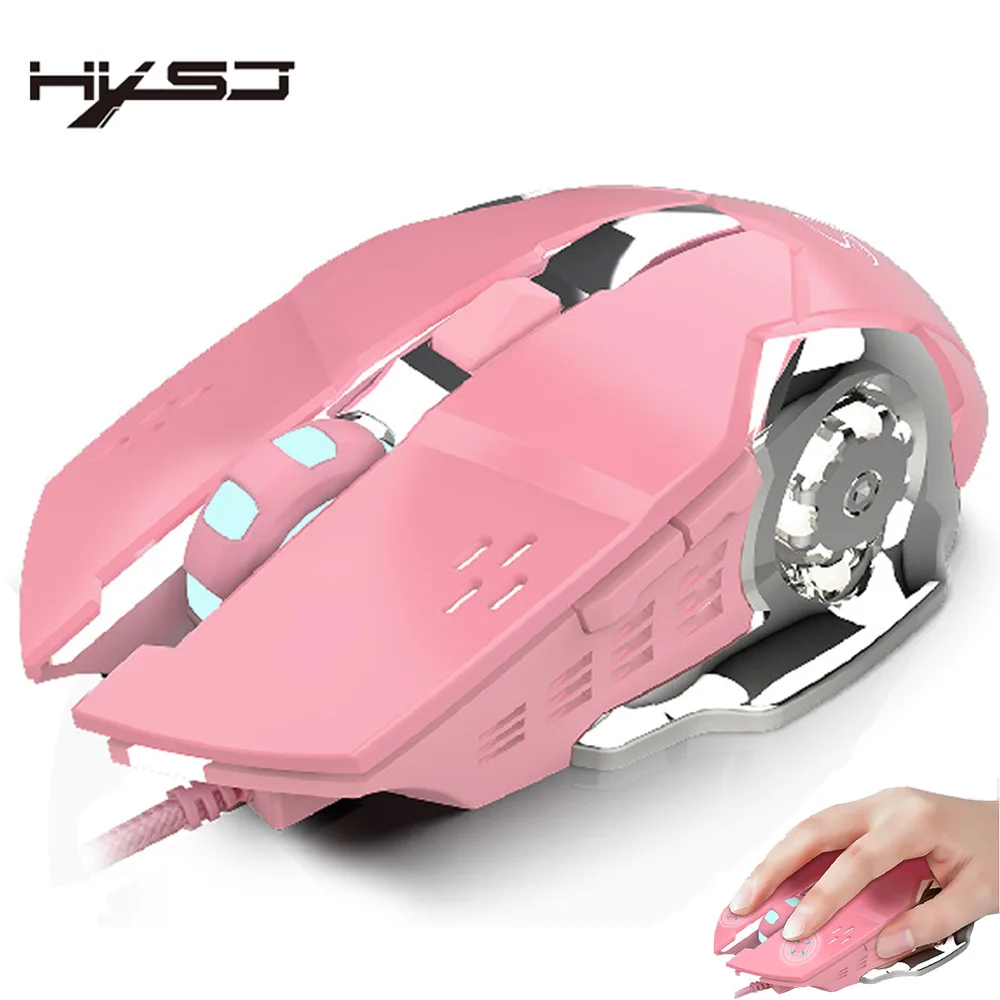

2020 new computer mouse gaming 3200 dpi laptops Video call 3D right win 7 8 10 6key USB office female girl pink X500 right PC