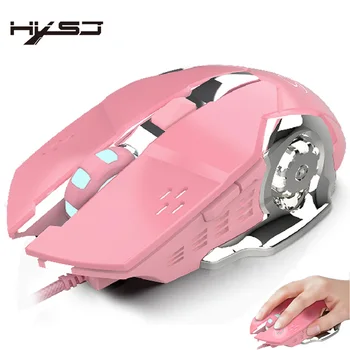 

2020 new computer mouse gaming 3200 dpi laptops Video call 3D right win 7 8 10 6key USB office female girl pink X500 right PC