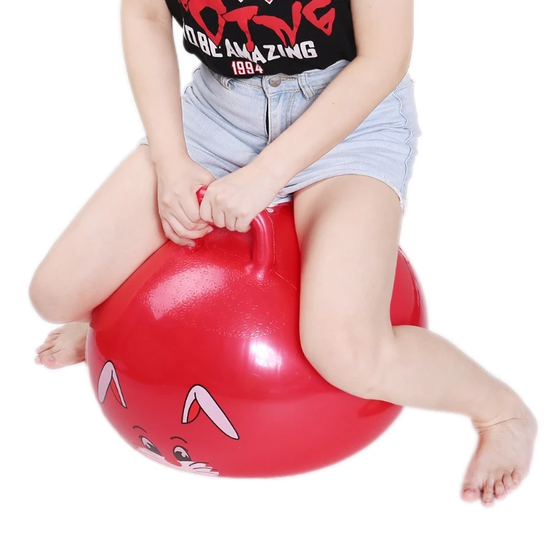 New 24" Gorgeous Inflatable Jump Ball Hopper Bounce Retro Ball With Handle Gift for Boys Girls Kids Sports Toys