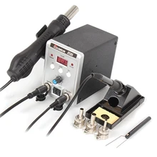 8586 паяльная станция с горячим воздухом светодиодный цифровой 2 в 1 SMD ESD паяльник Тепловая воздушная пушка паяльная станция с бесплатными подарками