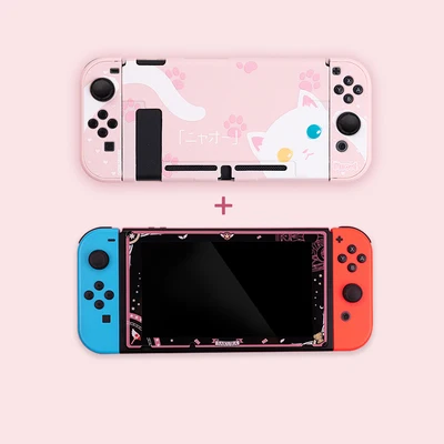 Cat Case Set B NS Switch консольная сумка, портативный жесткий чехол, чехол, сумка для переноски, сумка для хранения для nintendo Switch, аксессуары для консоли - Цвет: Cat Case Set B