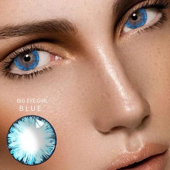

1 Pair Blue Purple Brown Colored Contact Lens Cosmetic Colored Contact Lenses for eyes